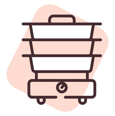 Teknoloji yahnisi, illüstrasyon veya simge, beyaz arkaplan üzerindeki vektör.