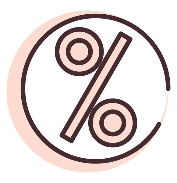 Porcentaje Insignia Descuento Ilustración Icono Vector Sobre Fondo Blanco — Vector de stock