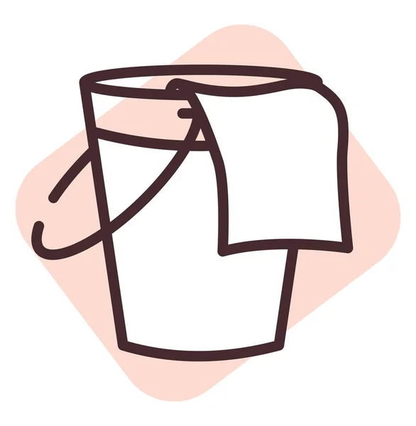 Purification Bucket Illustration Icon Vector White Background — Stock Vector