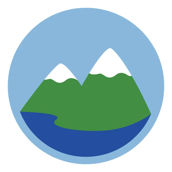 Landleben Berge Illustration Oder Symbol Vektor Auf Weißem Hintergrund — Stockvektor