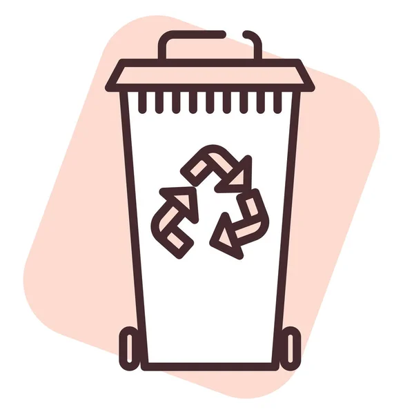 Sanitation Trash Illustration Icon Vector White Background — Stock Vector