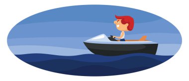 Su bisikleti, illüstrasyon, beyaz arkaplandaki vektör.