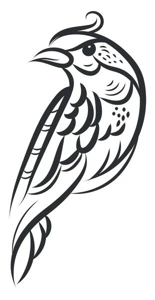Diseño Tatuaje Pájaro Ilustración Vector Sobre Fondo Blanco — Vector de stock