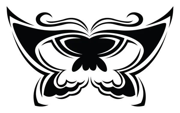 Татуировка Большой Бабочки Татуировка Вектор Белом Фоне — стоковый вектор