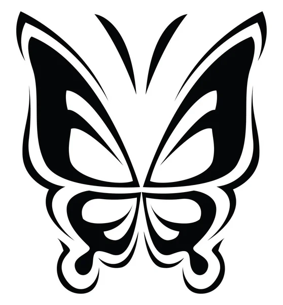 Татуировка Бабочки Татуировка Вектор Белом Фоне — стоковый вектор