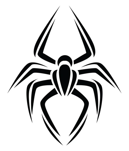 大蜘蛛纹身 纹身插图 白色背景上的矢量 — 图库矢量图片