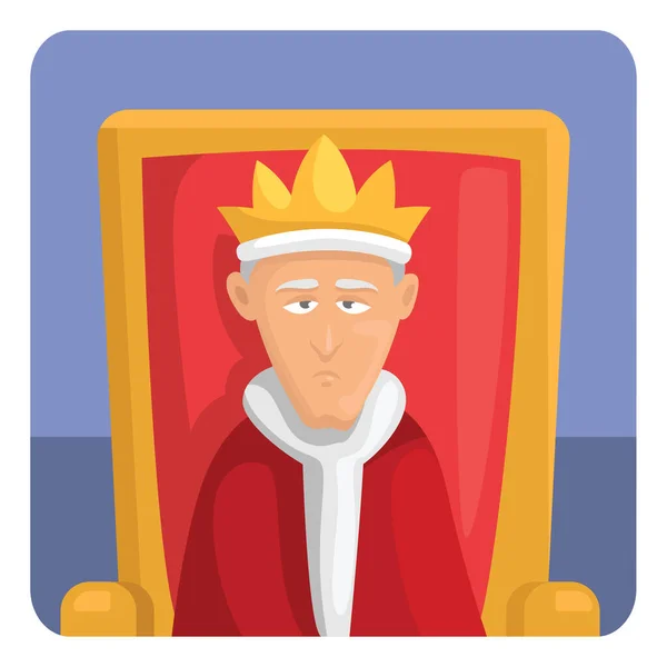 Царь Троне Иллюстрация Вектор Белом Фоне — стоковый вектор