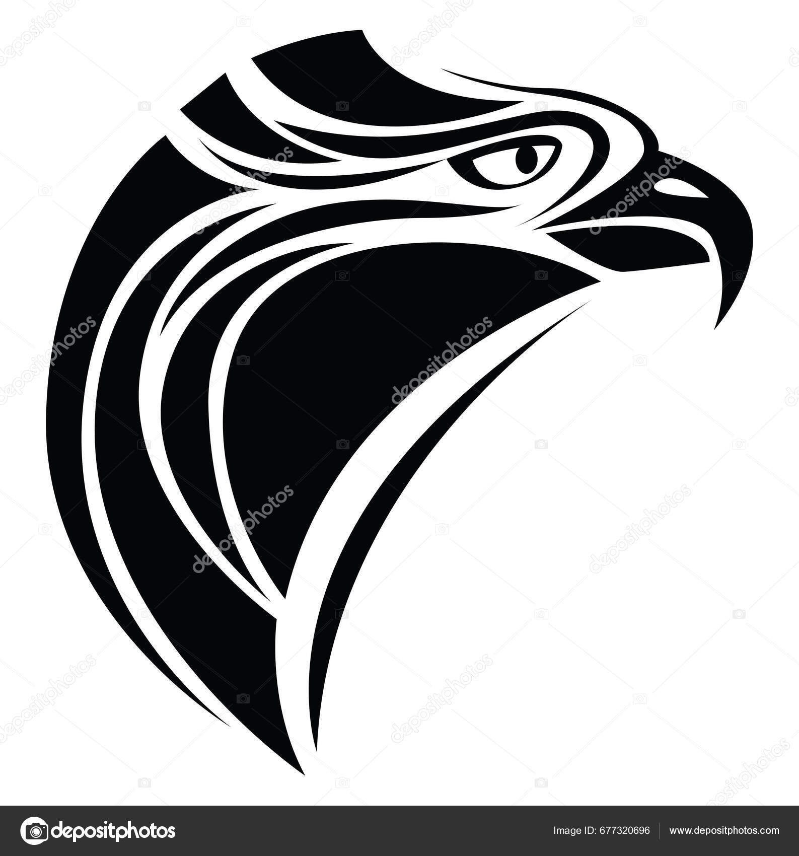 Osprey Bird Tattoo Tattoo Illustration Vector White Background