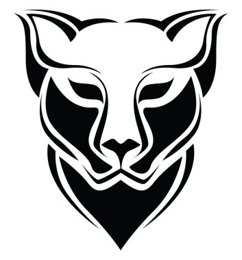 Leopar surat dövmesi, dövme çizimi, beyaz arka planda vektör..