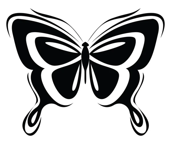 蝴蝶纹身 纹身图解 白色背景上的载体 — 图库矢量图片