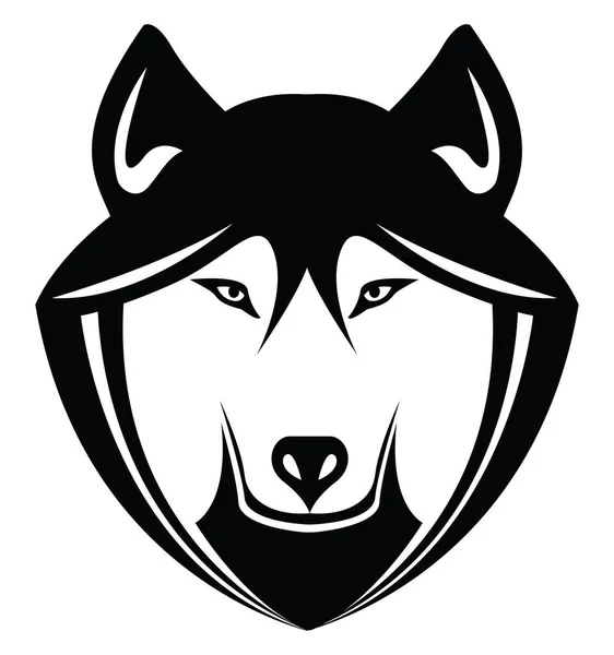 Wolf Face Tattoo Tattoo Illustration Vector White Background — Stock Vector