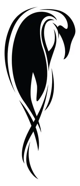 Татуировка Пингвина Иллюстрация Татуировки Вектор Белом Фоне — стоковый вектор