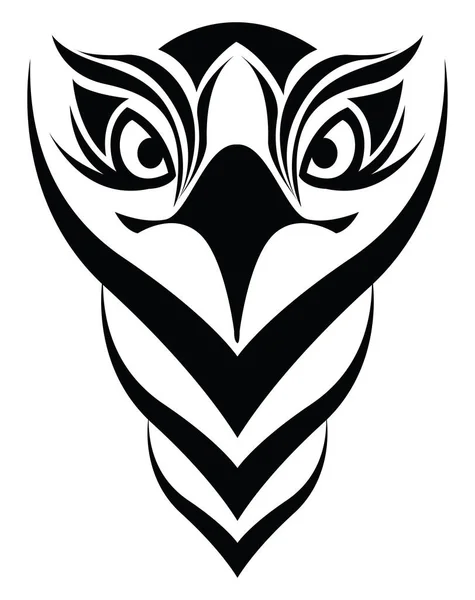 Татуировка Голове Osprey Татуировка Вектор Белом Фоне — стоковый вектор