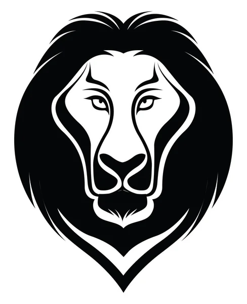 Tatouage Tête Lion Illustration Tatouage Vecteur Sur Fond Blanc — Image vectorielle