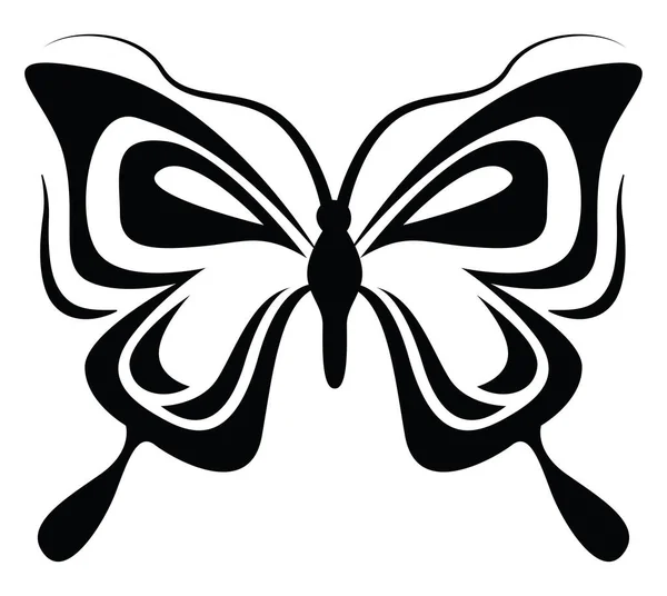 Татуировка Крыльями Бабочки Татуировка Вектор Белом Фоне — стоковый вектор