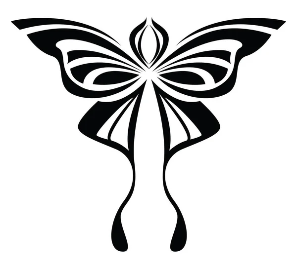 Татуировка Насекомого Бабочки Татуировка Вектор Белом Фоне — стоковый вектор