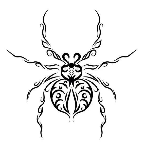 Cool Pók Tetoválás Illusztráció Vektor Fehér Alapon — Stock Vector