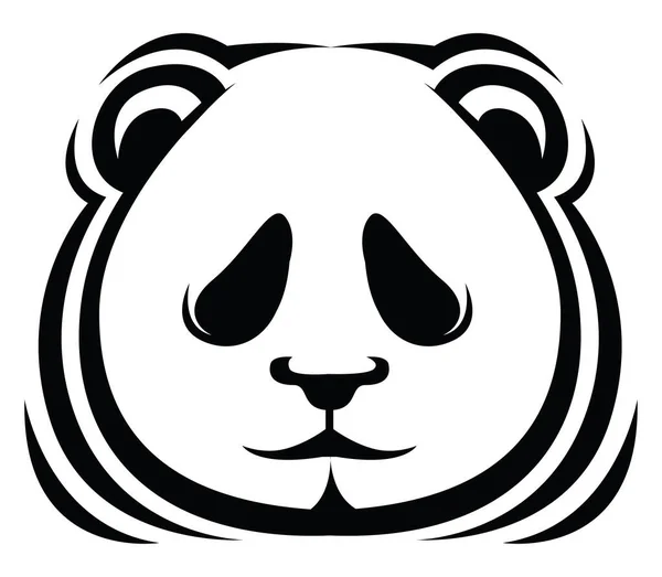 Panda Beer Hoofd Tatoeage Illustratie Vector Een Witte Achtergrond — Stockvector