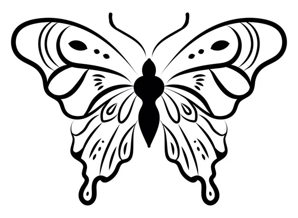 Butterfly Splash Tattoo Illustratie Vector Een Witte Achtergrond — Stockvector