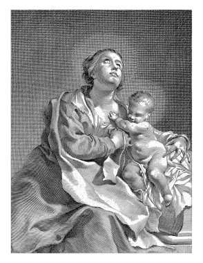 Meryem ve İsa Çocuk Giovanni Antonio Faldoni, Giovanni Battista Piaceta 'dan sonra, 1700 - 1760 Mary ve İsa Çocuk. Mary yukarı bakıyor..
