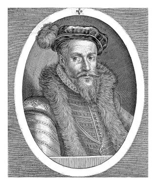 Ambrose Dudley 'in Portresi, Crispijn van de Passe (I), Ambrose Dudley' nin 1620 Portresi, Warwick Kontu ve Lisle Baronu.