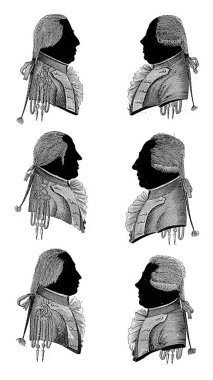 W. Spiering 'in siluet portreleri, P. van Nievelt, J.H. Elsevier, J. Schiphorst, V.W. Van Hompesch ve L.F. de Pasque, Antoni Zurcher, Hausdorff 'tan sonra, 1793