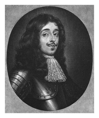 Charles Stanley 'in portresi, Derbi Kontu Abraham Bloteling, 1660 - 1680 Charles Stanley' in portresi, Derbi Kontu. Kenar boşluğunda isim ve başlıklar var.