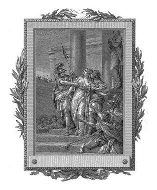 Astarbe, Pygmalion Sarayı 'nda, Jean-Baptiste Tilliard' da Charles Monnet 'ten sonra, 1785' te Astarbe, Pygmalion Sarayı 'ndaki bir merdivenin tepesinde yakalandı..