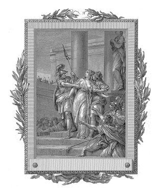 Astarbe, Pygmalion Sarayı 'nda, Jean-Baptiste Tilliard' da Charles Monnet 'ten sonra, 1785' te Astarbe, Pygmalion Sarayı 'ndaki bir merdivenin tepesinde yakalandı..