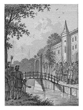 Grietman Sjuck van Burmania kır evinin önünde, Walraad Nieuwhoff, Elias Friedrich Kruger 'dan sonra, 1800 - 1837 Kır evinin önünde, Sjuck van Burmania, Grietman van Wymbritseradeel.