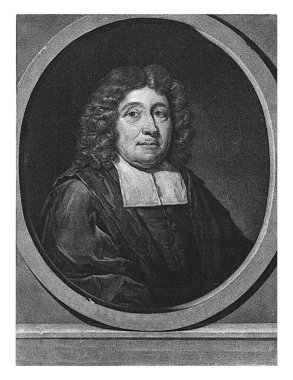 Bernardus Homoet 'nin portresi, Pieter Schenk (I), 1670 - 1713 Bernardus Homoet, Amsterdam vaizi.
