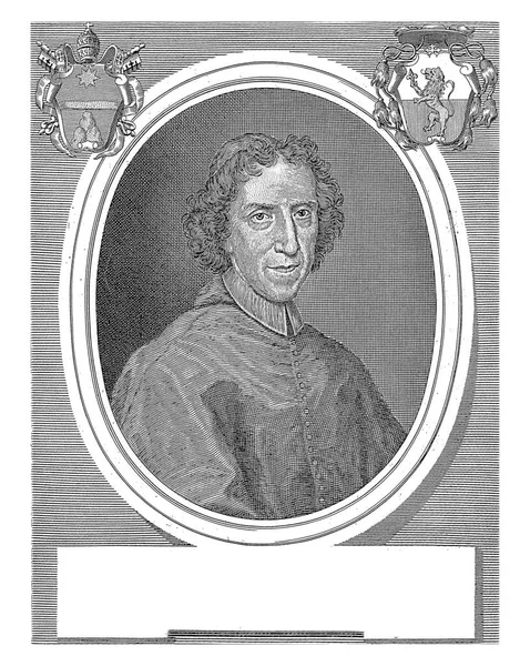 Retrato Cardeal Gianantonio Davia Girolamo Rossi Depois Pietro Nelli 1712 — Fotografia de Stock