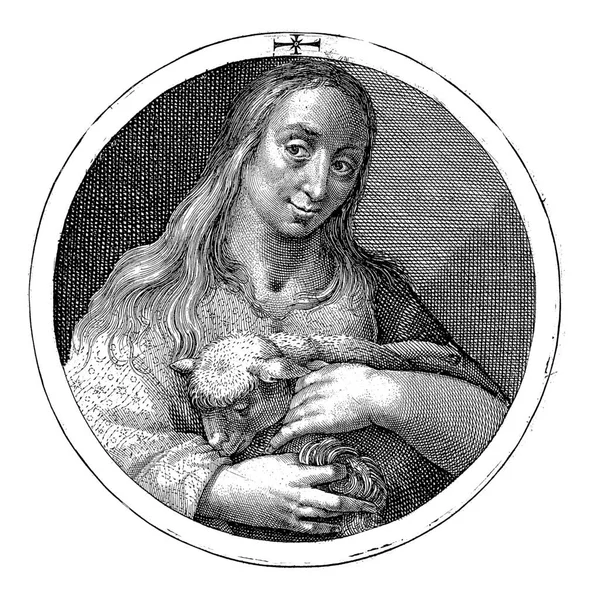 Sibyl Erythrae Crispijn Van Passe 1601 Bust Sibyl Erythrae Her — Stock Photo, Image