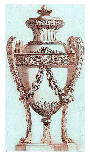 Vase Lion Feet Laurent Jean Francois Forty 1775 1785 Ornamented — Stock Photo, Image