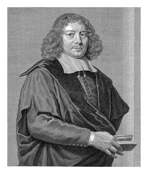 Porträtt Frans Burman Johannes Willemsz Munnickhuysen Efter Maes 1685 1721 — Stockfoto