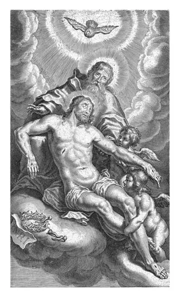 Ascension Christ Cornelis Galle 1638 1678 God Father Two Angels — Stock Photo, Image