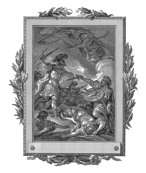 Adraste Besiegt Hippias Jean Baptiste Tilliard Nachdem Charles Monnet 1785 — Stockfoto