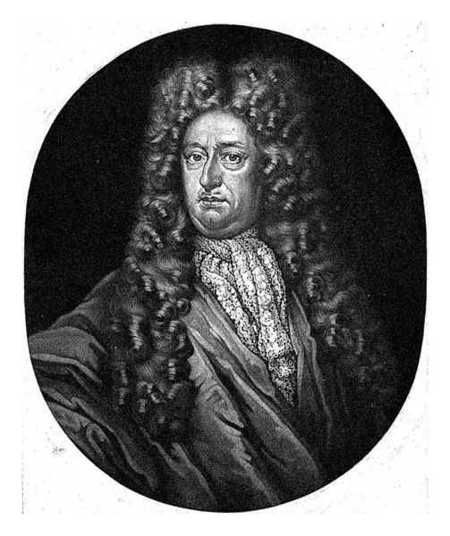 Portrait Samuel Stryk Pieter Schenk 1670 1713 German Jurist Samuel — Stock Photo, Image