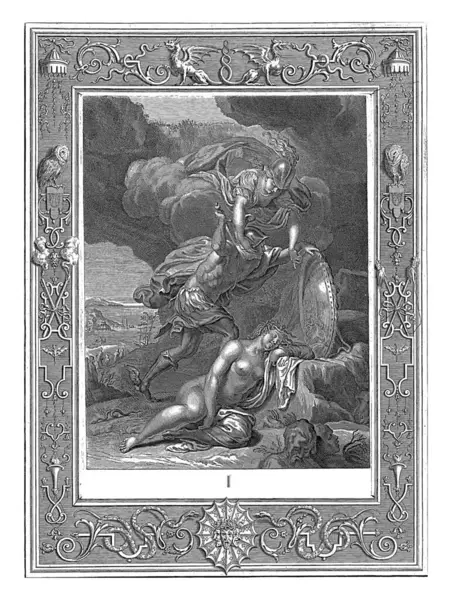 Perseus Kills Medusa Bernard Picart Bernard Picart 1730 Perseus Behead — Stock Photo, Image
