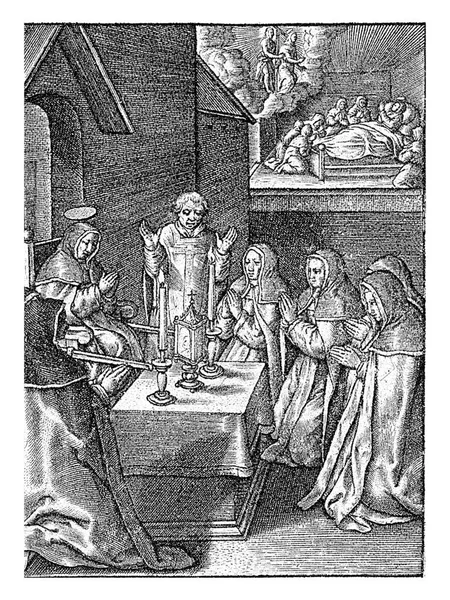 Saint Clare Assisi Hieronymus Wierix 1563 1619 Saint Clare Dressed — Stock Photo, Image
