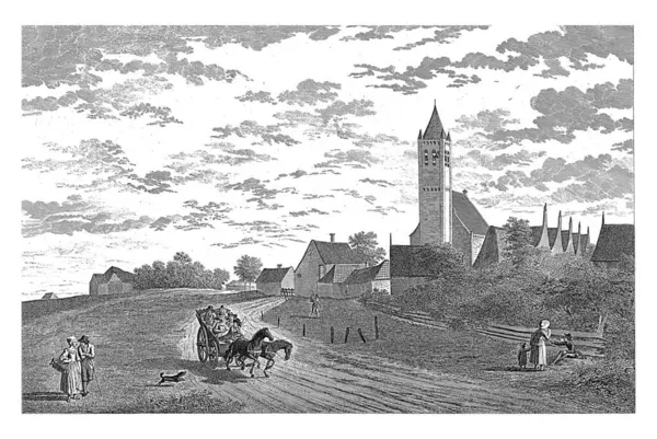 テクセルにあるデ ワラルの村 テオドロス ロード 1789年ピーター ジャン ヴァン カイク 1801年以降のテクセルのデ ワール村の景色 — ストック写真