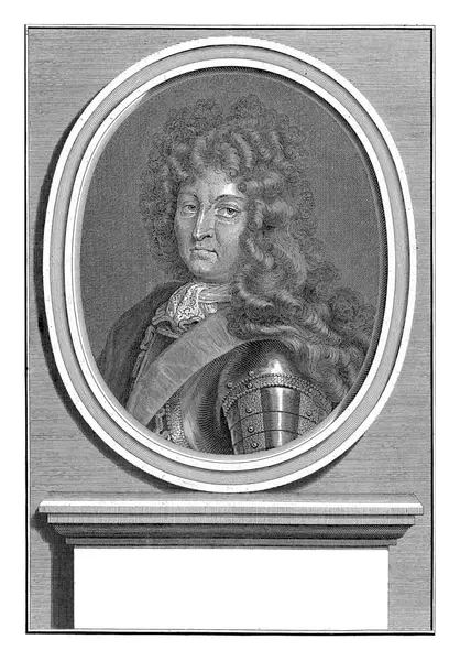Portrait Louis Xiv King France Bernard Picart 1728 Vintage Engraved — Stock Photo, Image