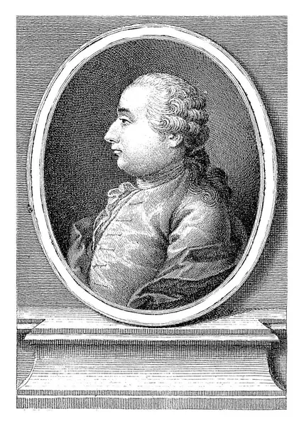 Portrait of philosopher and politician Cesare Beccaria, Carlo Faucci, after Anton. Pereguj, 1739 - 1784, vintage engraved.