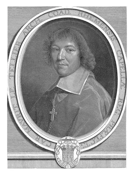 Portrait Charles Maurice Tellier Robert Nanteuil 1670 Portrait Charles Maurice — Stock Photo, Image