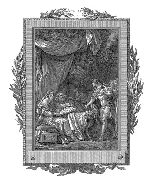 Telemachos Vor Minos Jean Baptiste Tilliard Nach Charles Monnet 1785 — Stockfoto