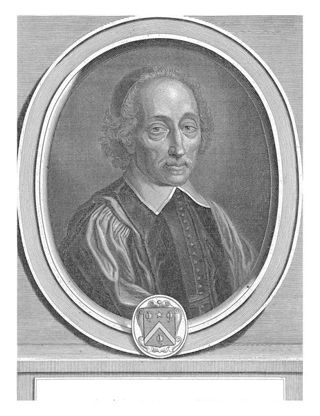 Portrait Nicolas Rigault Gerard Edelinck Sylvain Bonnet 1666 1707 Portrait — Stock Photo, Image