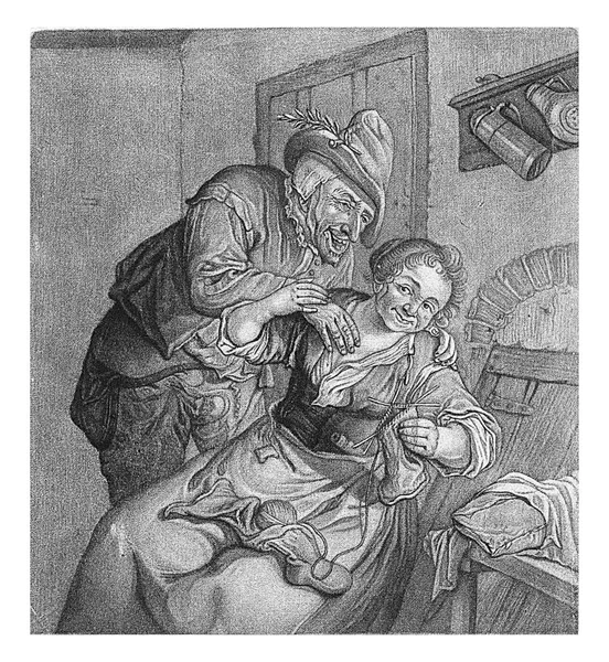 Gevoel Cornelis Dusart 1670 1704 Het Gevoel Gevoel Een Man — Stockfoto