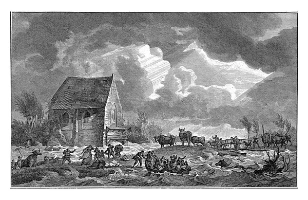 Flooding Bergse Veld Land Van Heusden November 1775 Noach Van — Stock Photo, Image