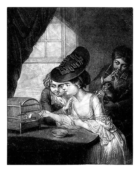 Kindheit Philippe Joseph Tassaert 1768 Inneneinrichtung Mit Zwei Kindern Einem — Stockfoto