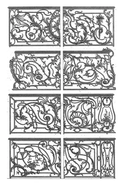 Balcony Fences Carl Albert Von Lespilliez Francois Cuvillies 1745 Eight — Stock Photo, Image